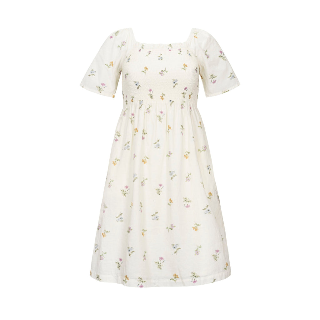 Organic Bell Sleeve Smocked Dress