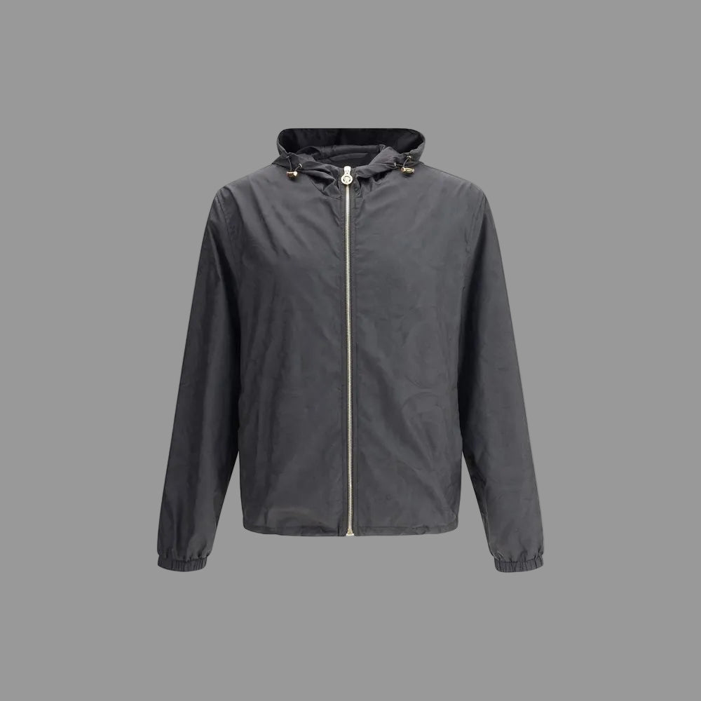 Versace Black Polyester Shell Jacket