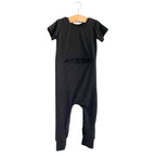 Black Bamboo Lyocell Romper with G-Tube Access