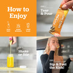 PuriVibe Pineapple Ginger Shot - Superfood Juice Powder, Wellness Shots Supplement - Supports Immunity & Digestion - Stick Packs