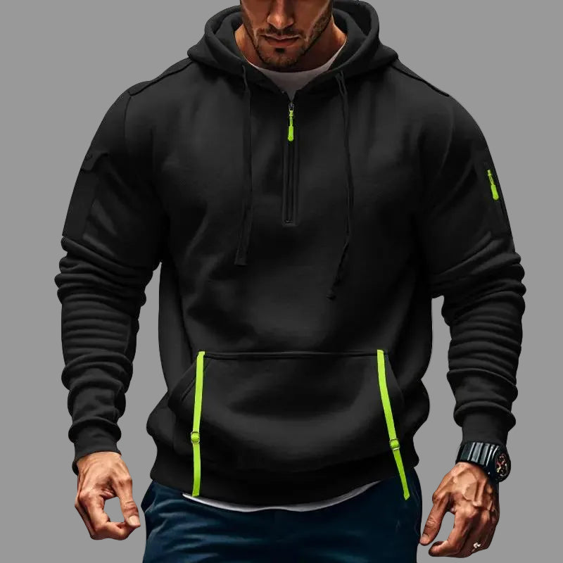 Men's Casual Multi-zipper Arm Pocket Sweatshirt