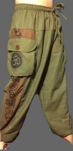 Unisex Cotton Om Cargo Pants