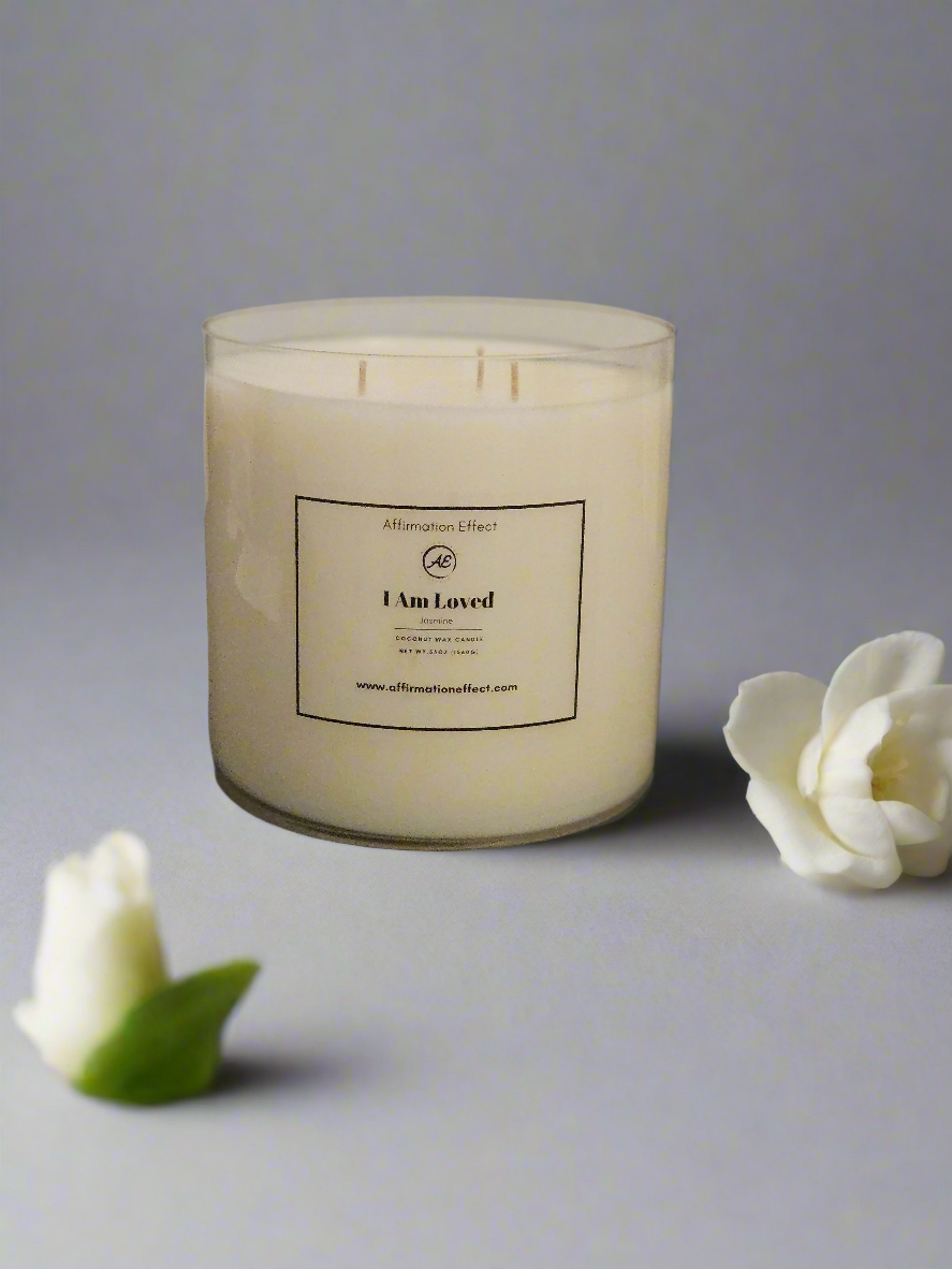 Jasmine "I Am Loved" Affirmation Candle - 60 oz