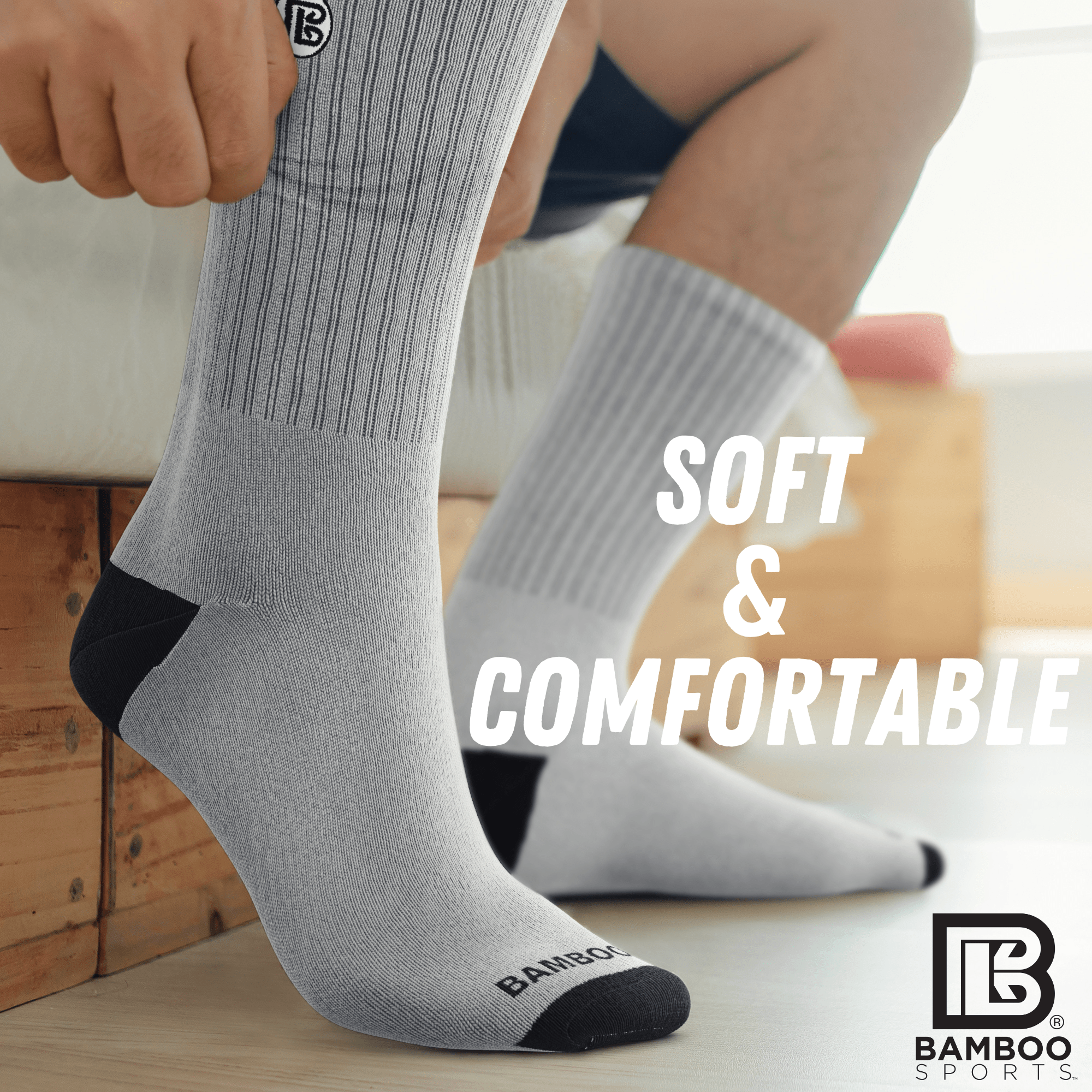 Premium Bamboo Rayon Crew Socks