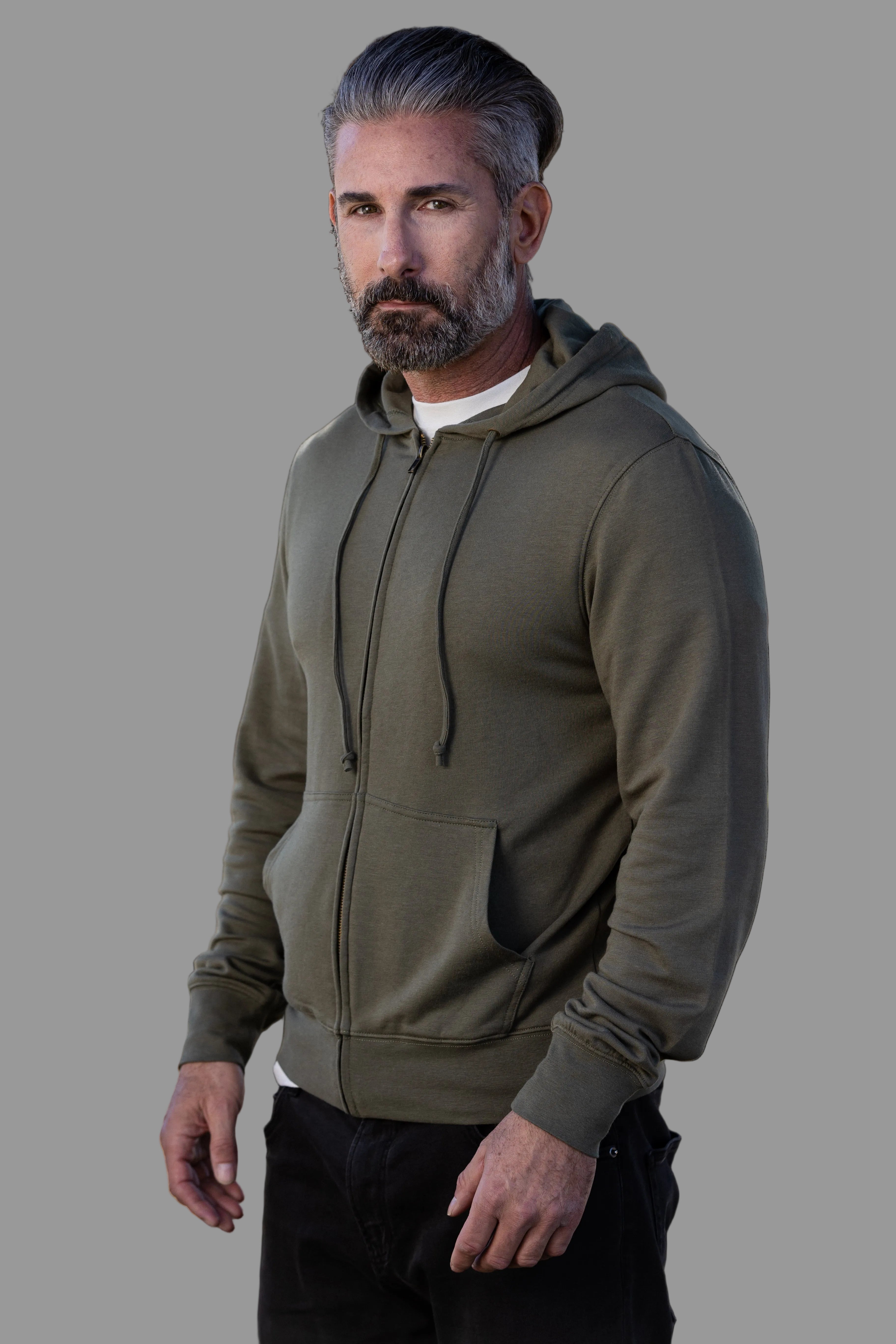 Men's Eco-Smart Full-Zip Bamboo Viscose Hoodie