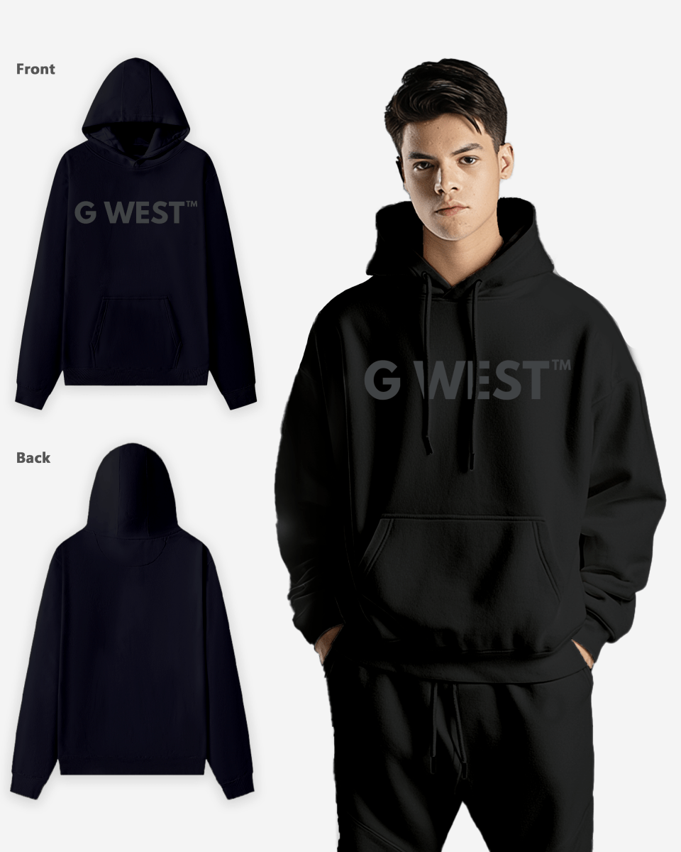 G-West G West Big Chest Logo Mens Hoodie