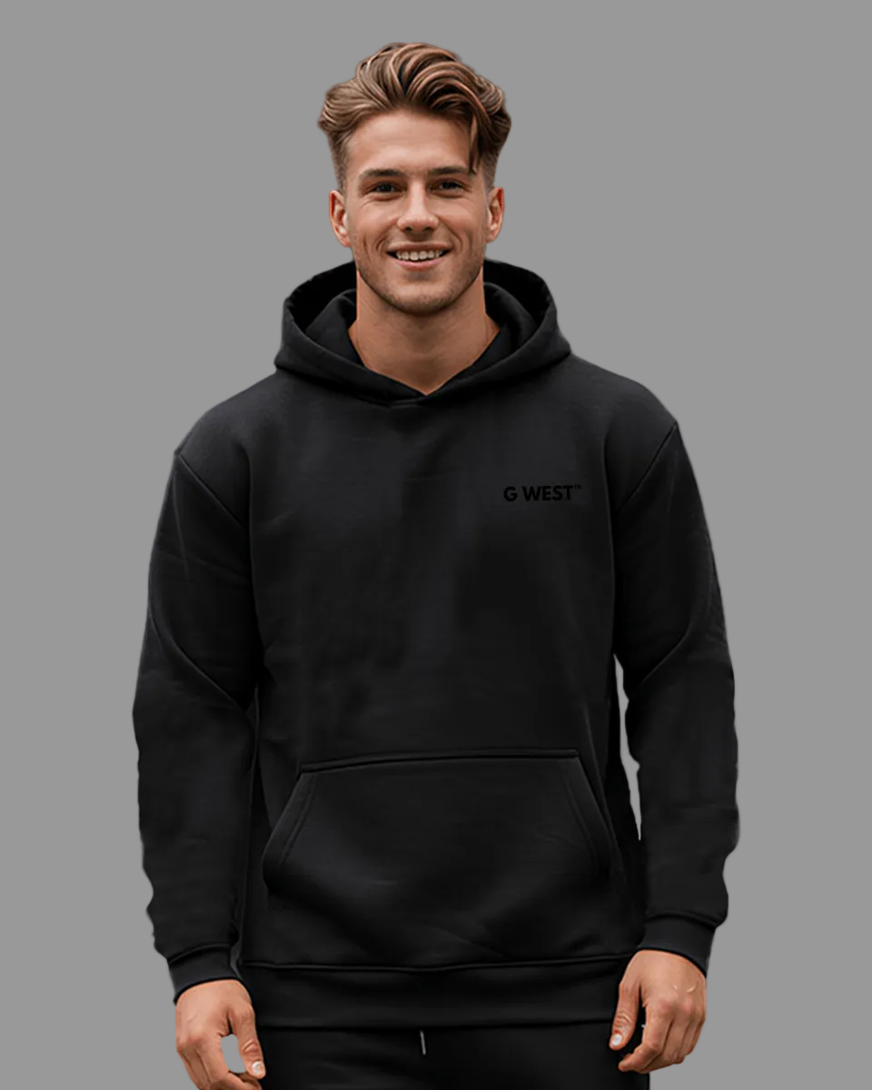 G West Mens Mens Pullover Hoodie With Logo