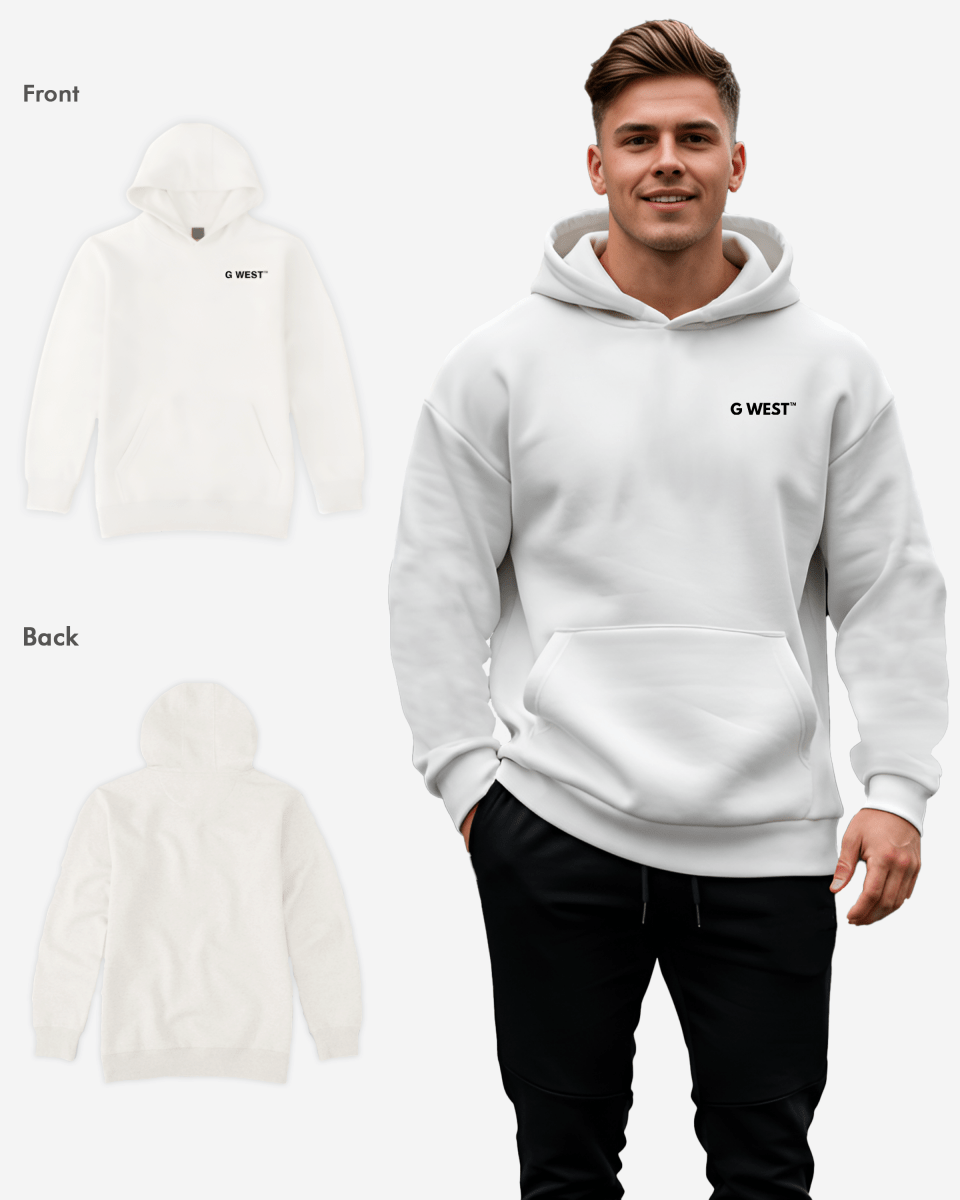 G West Mens Mens Pullover Hoodie With Logo