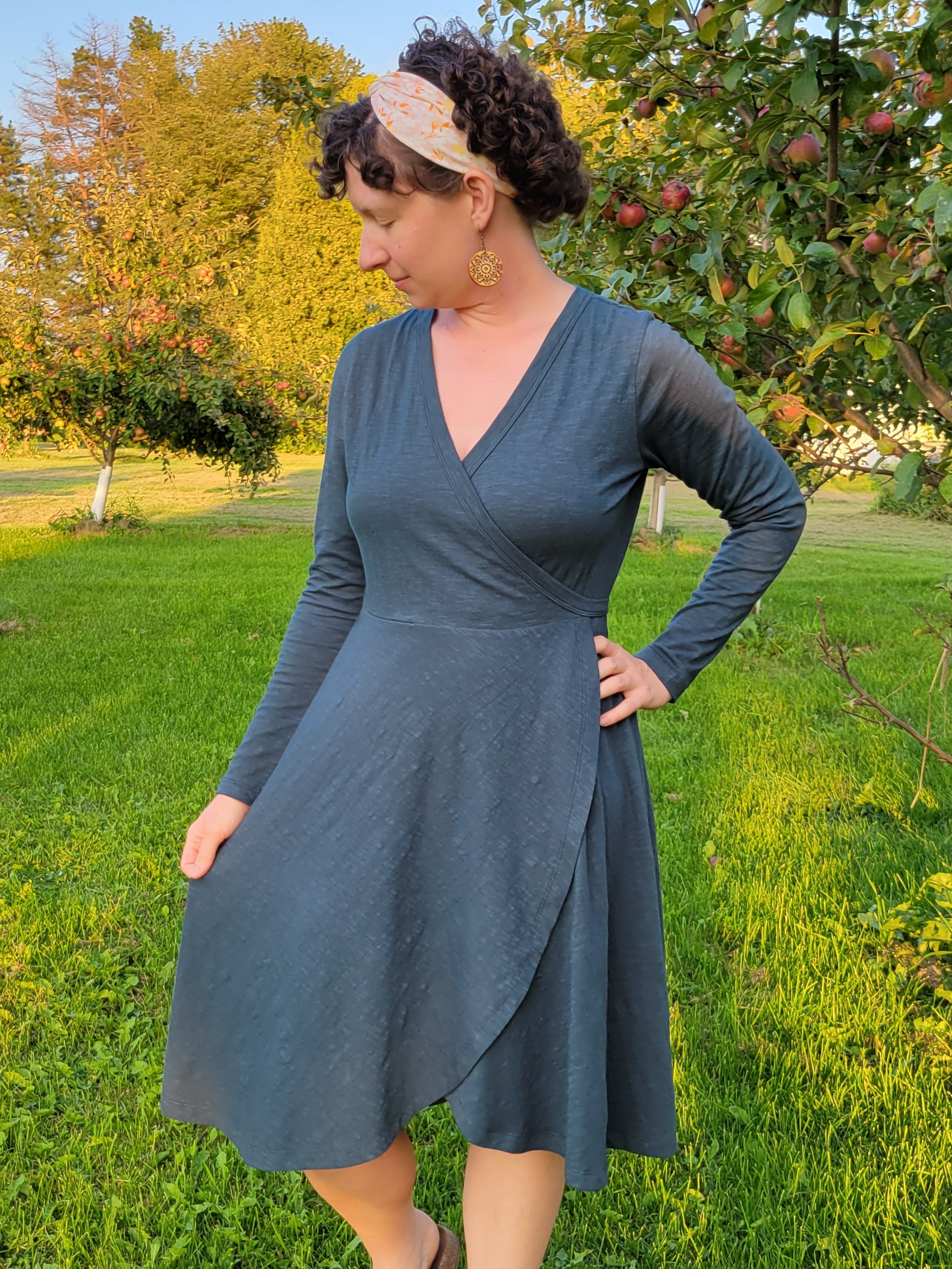Organic American Made Cotton - Slub Wrap Dress