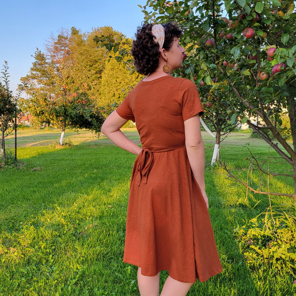 Organic American Made Cotton - Slub Wrap Dress