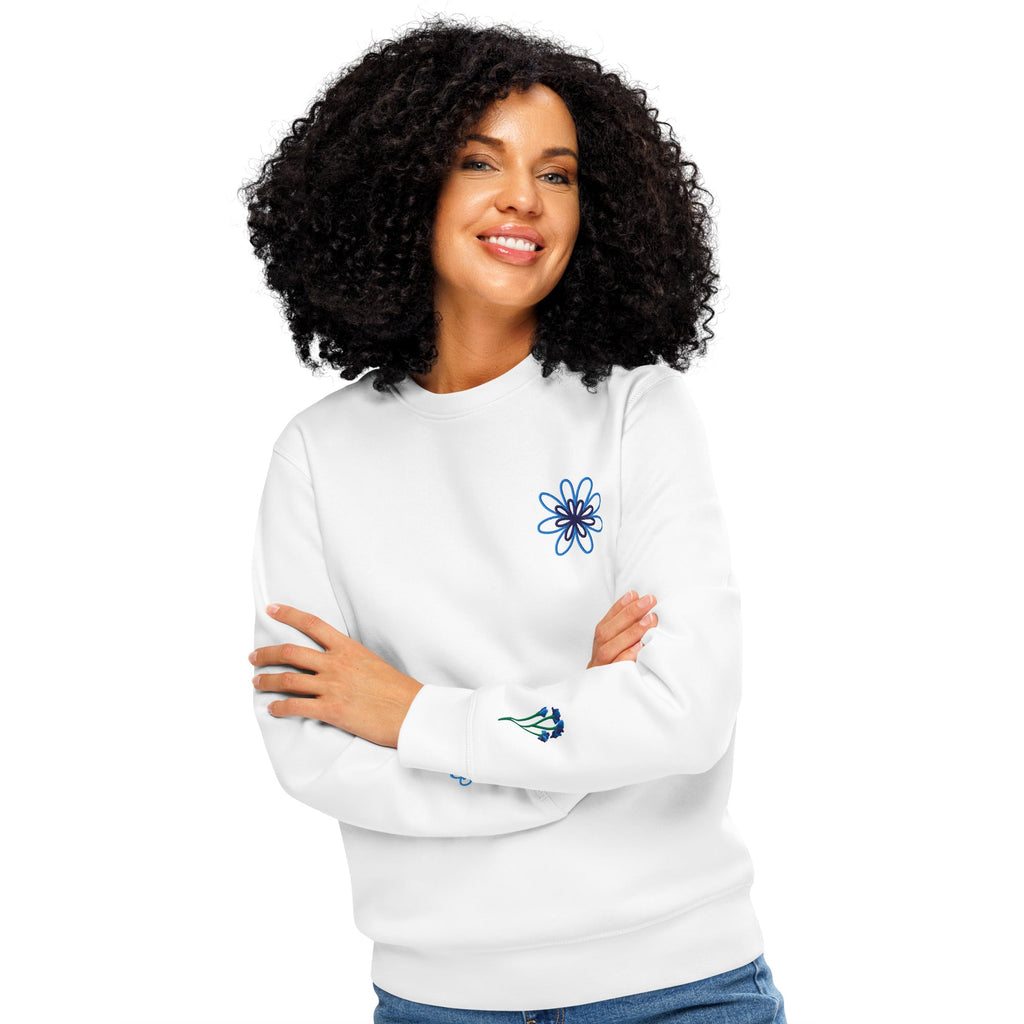 Flowers organic mid-weight sweatshirt