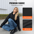 VEVOR Heated Hoodie with Battery - Unisex, Black (Medium)