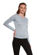 Clearance Women's Scoop Neck 100% Bamboo Viscose Long Sleeve Shirt