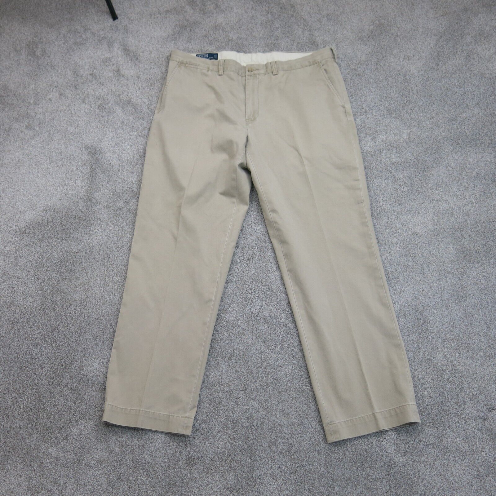 Polo Ralph Lauren Mens Preston Pant 100% Cotton High Rise Beige